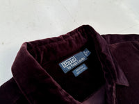 90s Polo RalphLauren ARMOND Velour L/S Shirt XL