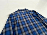90s Polo Ralph Lauren HERITAGE SKI CAMP ShadowPlaid L/S Shirt XL Blue&Black