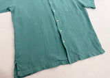 90s Polo Ralph Lauren CALDWELL Linen Loop Shirt L Turquoise