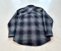 90s Pendleton ShadowPlaid Western Shirt M Blue
