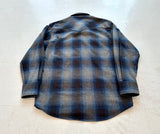 90s Pendleton ShadowPlaid Western Shirt M Blue