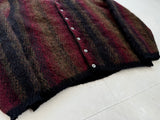 60s gary Reed Shadow Plaid Mohair Cardigan L Black
