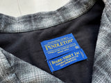 90s Pendleton Shadow Plaid Board Shirt XL Black&Gray