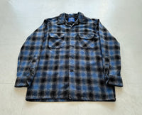 90s Pendleton ShadowPlaid Board Shirt M Black&Blue
