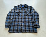 90s Pendleton ShadowPlaid Board Shirt M Black&Blue
