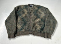 60s Sears Premiere Mohair Cardigan L Khaki