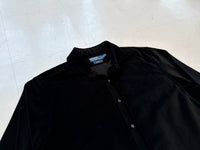 90s Polo Ralph Lauren ESTATE Velour L/S Shirt XL Black