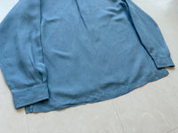 90s Polo Ralph Lauren Linen&Silk Loop Shirt L LightBlue
