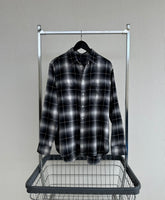 Vintage Polo RalphLauren ShadowPlaid L/S Shirt XL Black&White