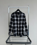 Vintage Polo RalphLauren ShadowPlaid L/S Shirt XL Black&White