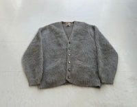 60s Lord Fames Mohair Cardigan L SilverGray