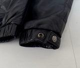 80s Eddie Bauer Leather puffer Jacket L Black