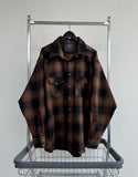 90s Pendleton Shadow plaid Western Shirt XXL Brown