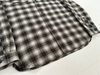 90s RRL Shadow Plaid Work Shirt L Mocha