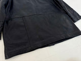 90s TimberLand WeatherGear Leather CarCoat XL Black