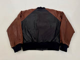 90s Polo Ralph Lauren Leather Varsity Jacket L