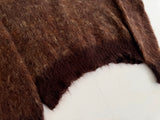 60s McGregor Argyle Mohair Cardigan M Brown