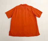 90s Polo Ralph Lauren Silk&Linen S/S Shirt L Orange