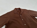 90s Polo Ralph Lauren Cotton&Linen Loop Shirt M Chocolate Brown