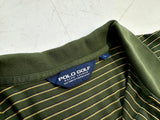 90s POLO GOLF Striped Polo Shirt L Khaki