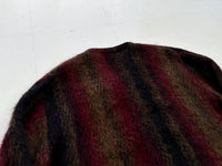 60s gary Reed Shadow Plaid Mohair Cardigan L Black