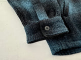 90s WOOLRICH Shadow Plaid Wool Jacket L Black&Blue