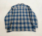 90s PENDLETON Shadow Plaid Board Shirt L Blue