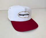 90s Haagen-Dazs SnapBack White&Burgundy
