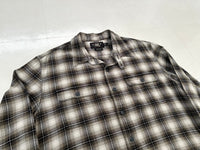 90s RRL Shadow Plaid Work Shirt L Mocha