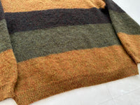 60s TOWNE AND KING V neck Mohair Sweater L Border
