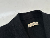 60s Diamond Mohair Cardigan M Black