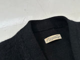 60s Diamond Mohair Cardigan M Black