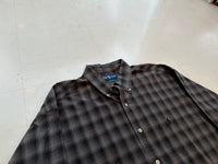 90s Polo RalphLauren BLAKE ShadowPlaid L/S Shirt Black&Gray