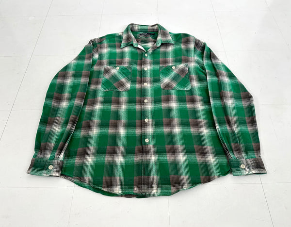 90s Polo Ralph Lauren Cotton Flannel L/S Shirt XL Green