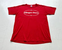 80s Haagen Dazs Logo T-shirt L Red