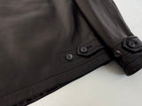 90s Polo Ralph Lauren Leather Harrington Jacket M Black