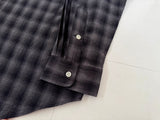 90s Polo Ralph Lauren BLAKE Shadow Plaid L/S Shirt L Black