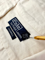 90s Polo Ralph Lauren CALDWELL Loop Shirt XL Off White