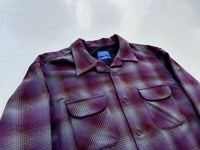 90s Pendleton Shadow Plaid Board Shirt XL Purple&Gray