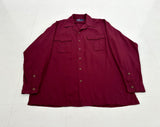 90s Polo Ralph Lauren Rayon L/S Shirt M Burgundy