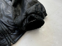 90s Polo Ralph Lauren Leather Swing Top Jacket XL Black
