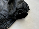 90s Polo Ralph Lauren Leather Swing Top Jacket XL Black