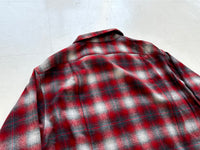 60s Pendleton ShadowPlaid Board Shirt XXL Red