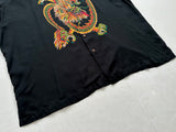 90s Polo Ralph Lauren CLAYTON Dragon Rayon Loop Shirt XL Black