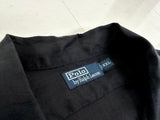 90s Polo Ralph Lauren 100%Linen Pullover L/S Shirt XXL Black