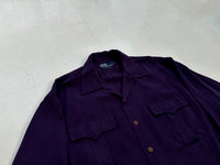 90s Polo RalphLauren Loop L/S Shirt L DeepPurlple