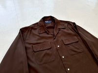 90s Polo Ralph Lauren Rayon Loop Shirt M DeepBrown