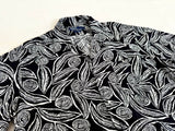 90s Polo Ralph Lauren Botanical Rayon S/S Shirt L Black