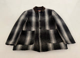 90s SANTA FE TRAIL Shadow Striped Wool Jacket L Black