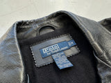 90s Polo Ralph Lauren Leather CarCoat M Black